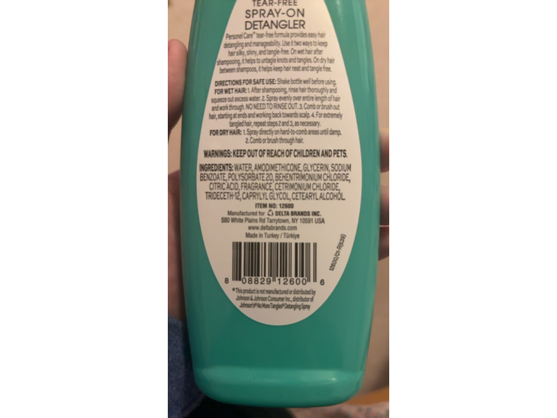 Personal Care Spray-On Detangler, 8 fl oz/236 mL