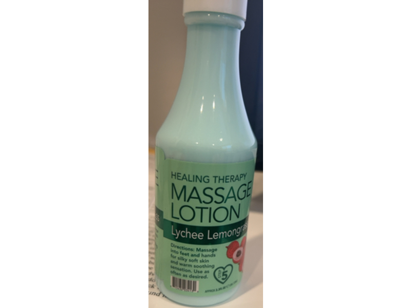 La Palm Healing Therapy Massage Lotion, Lychee Lemongrass, 3.3 fl oz