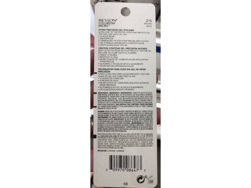 Revlon Colorstay Micro Hyper Precision Gel Eyeliner, 215 Brown, 0.008 oz/0.23 g