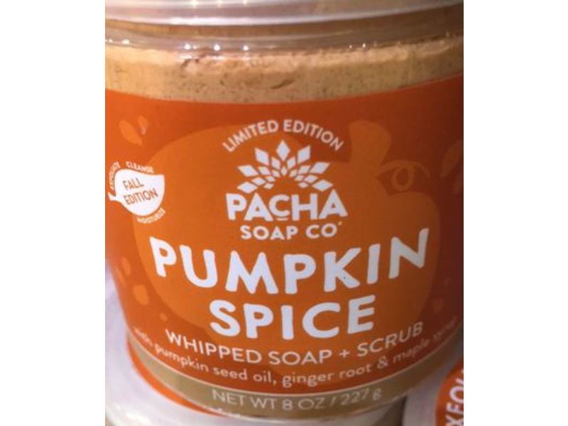 Pacha Soap Co Whipped Soap + Scrub, Pumpkin Spice, 8 oz/227 g