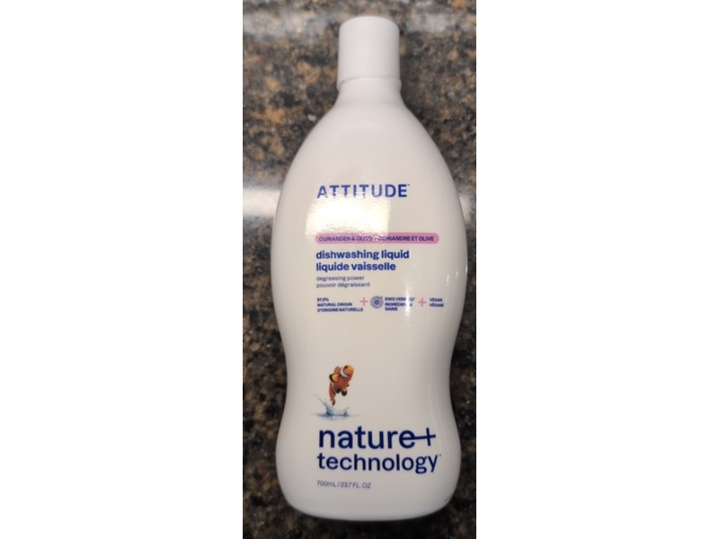 Attitude Dishwashing Liquid, Olive & Coriander, 23.7 fl oz
