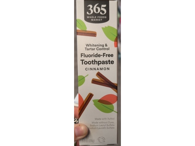 365 By Whole Foods Market Fluoride-Free Toothpaste, Cinnamon, 5.5 oz/156 g