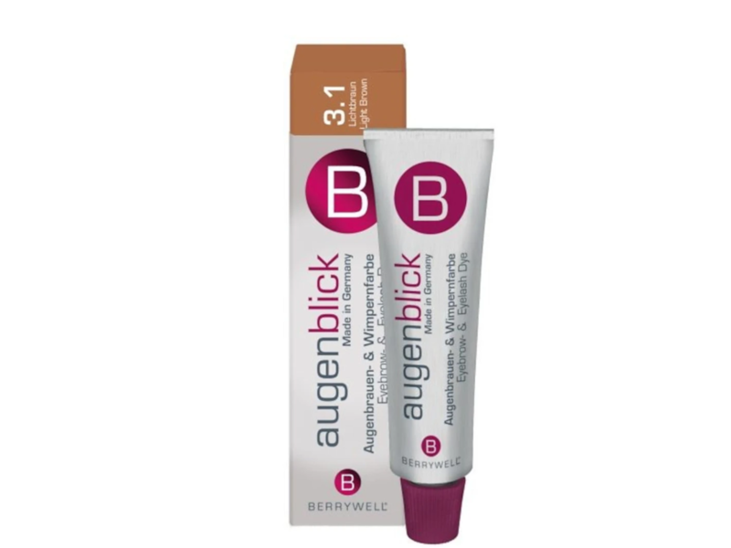 Berrywell Eyebrow & Eyelash Dye, 3.1 Light Brown, 0.51 fl oz/15 mL