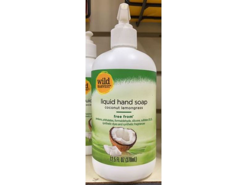 Wild Harvest Liquid Hand Soap, Coconut Lemongrass, 12.5 fl oz/370 mL