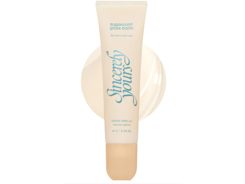 Sincerely Yours Sugarcoat Gloss Balm, Sheer Vanilla, 0.49 oz/14 g