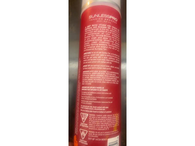 Versaspa Sunless Pro Tanning Bronzer Spray, 7.8 fl oz/230 mL