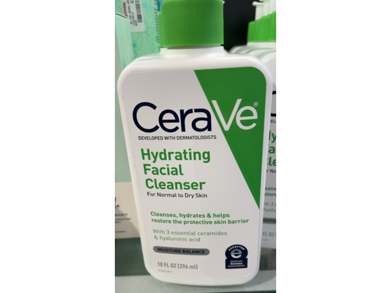 CeraVe Hydrating Facial Cleanser, 10 fl oz/296 mL