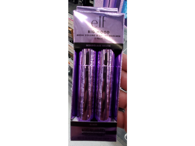 Elf Big Mood Mega Volume Mascara, Black, 0.36 fl oz/10 g, 2 Count