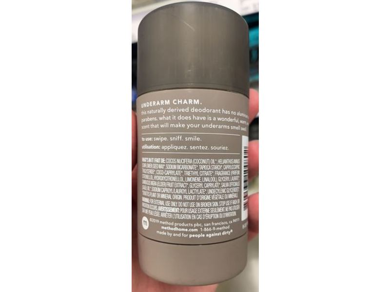 Method Deodorant, Cedar+Cypress, Aluminum Free, 2.65 oz/75 g, Pack Of 6