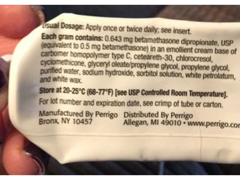 Betamethasone Dipropionate Cream USP (Augmented), 0.05%, 50 g Perrigo (RX)