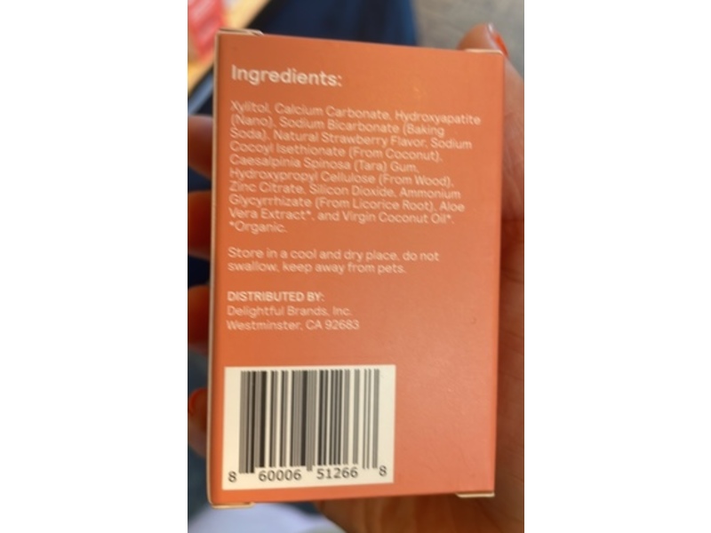 Huppy Kids Toothpaste Tablets, Strawberry, 62 Count