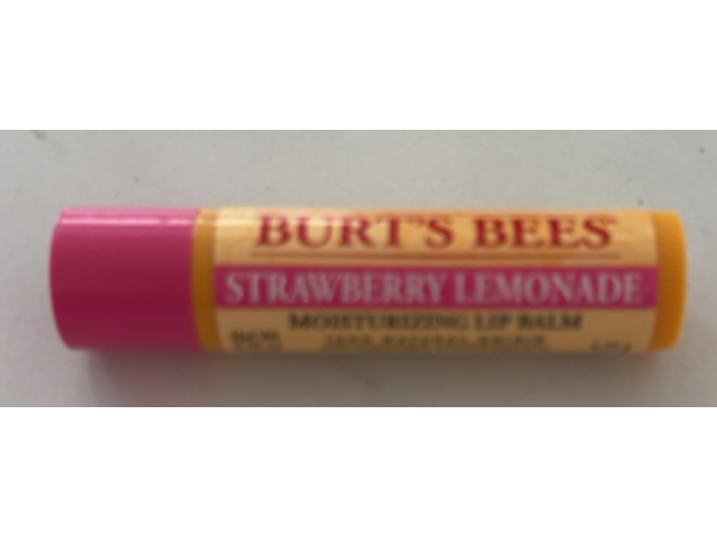 Burt's Bee Moisturizing Lip Balm, Strawberry Lemonade, 0.15 oz/4.25 g, Pack Of 2