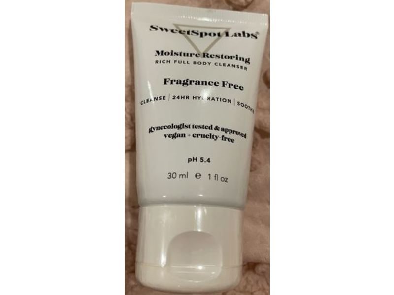 SweetSpot Labs Moisture Restoring Rich Full Body Cleanser, Fragrance Free, 1 fl oz/30 mL