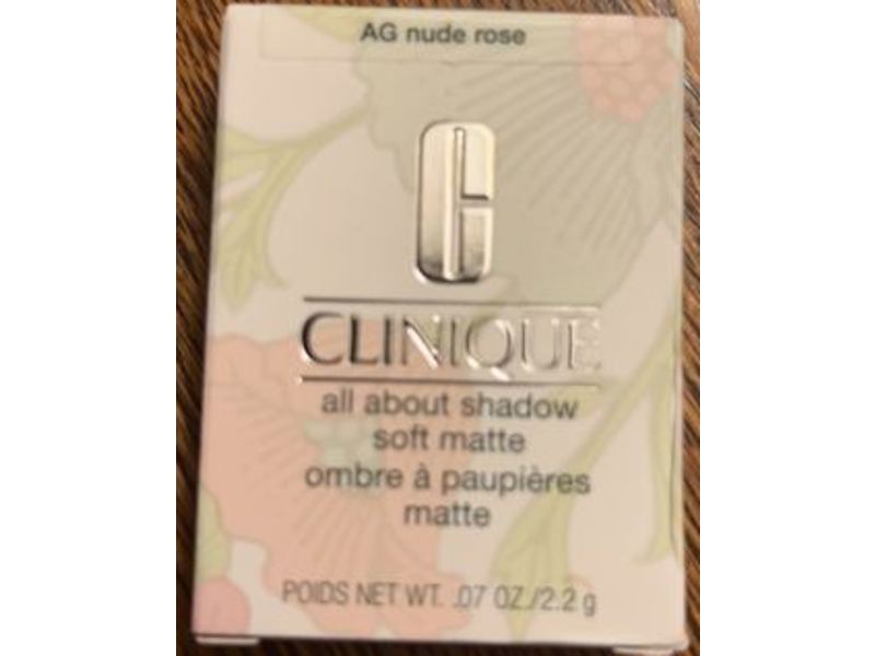 Clinique All About Shadow Soft Matte, Nude Rose, 0.07 oz/2.2 g