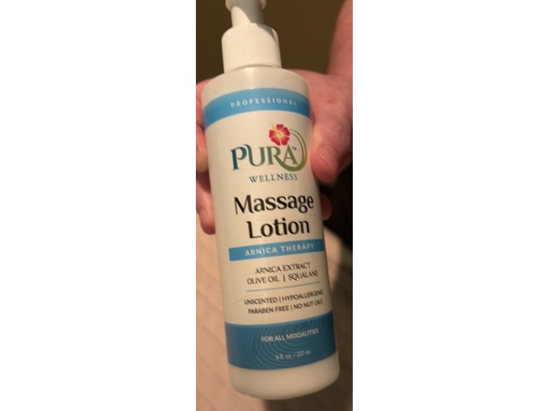 Pura Wellness Massage Oil, Arnica Extract, Olive Oil, Squalane, 8 fl oz/237 mL