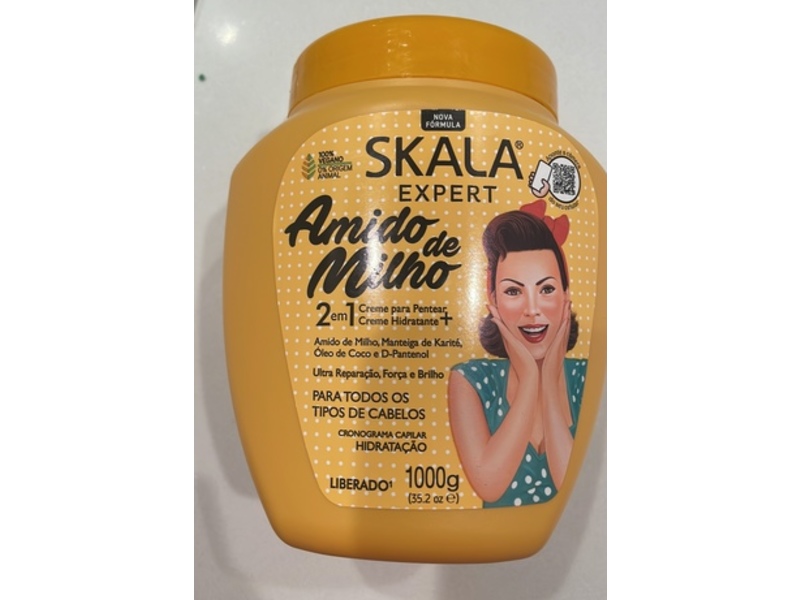 Skala Expert Amido De Milho 2 In 1 Treatment Cream + Leave In, 35.2 fl oz/1000 g
