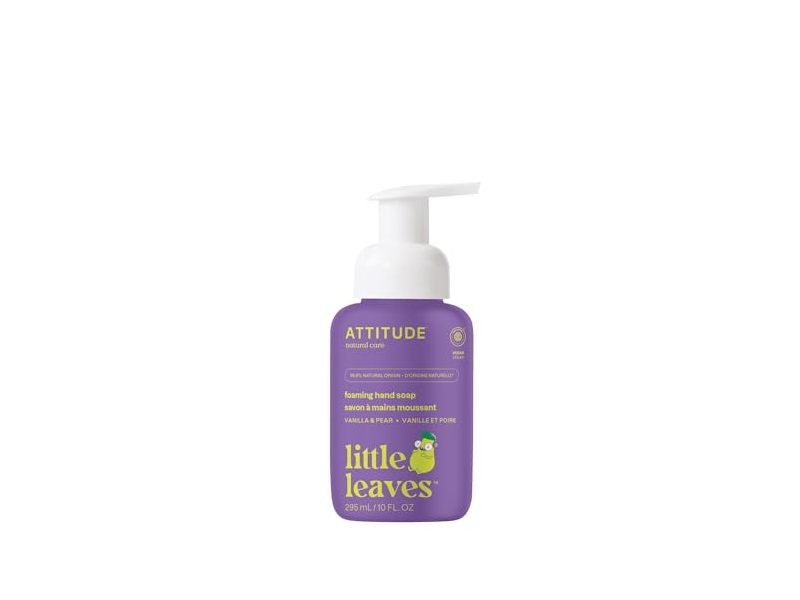Attitude Little Leaves Foaming Hand Soap, Vanilla And Pear, 10 fl oz/295 mL