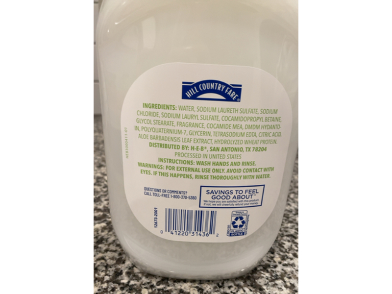 Hill Country Fare Hand Soap Refill, Aloe, 56 fl oz/1.65 L