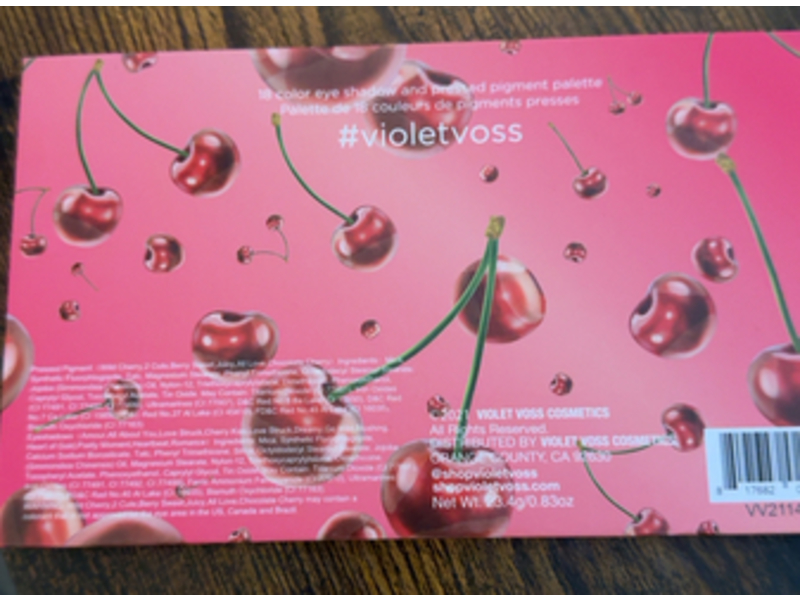 Violet Voss Eyeshadow Palette, I Love U Cherry Much, 0.83 oz/23.4 g