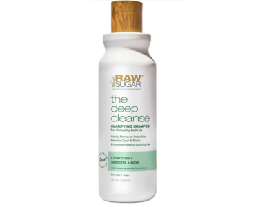 Raw Sugar The Deep Cleanse Clarifying Shampoo , Charcoal + Matcha + Aloe, 18 fl oz/532 mL