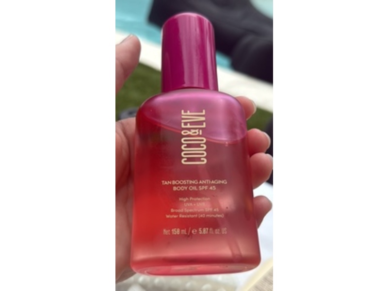 Coco & Eve Tan Boosting Anti-Aging Body Oil, SPF 45, 5.07 fl oz/150 mL
