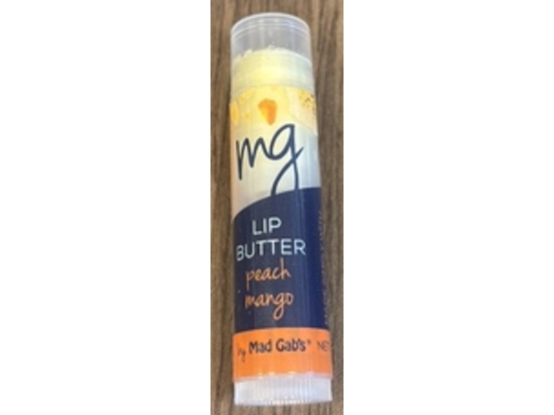 Mad Gab's Lip Butter, Peach Mango, 0.15 oz/4.25 g