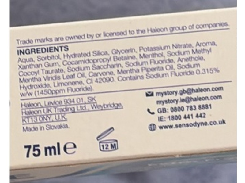 Sensodyne Daily Care Extra Fresh Toothpaste, 75 mL