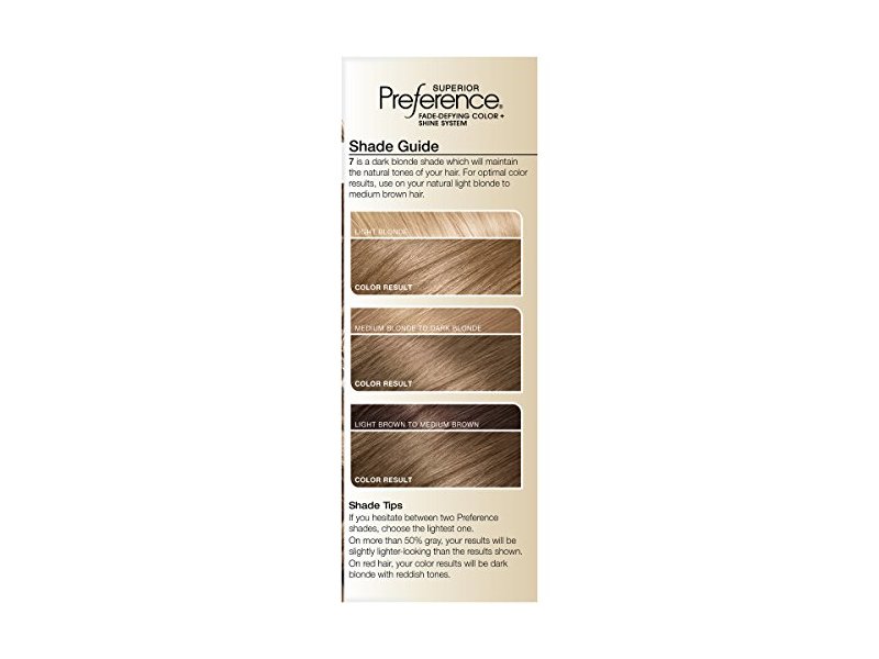 L'Oreal Paris Superior Preference Fade-Defying Color + Shine System, 7 Dark Blonde