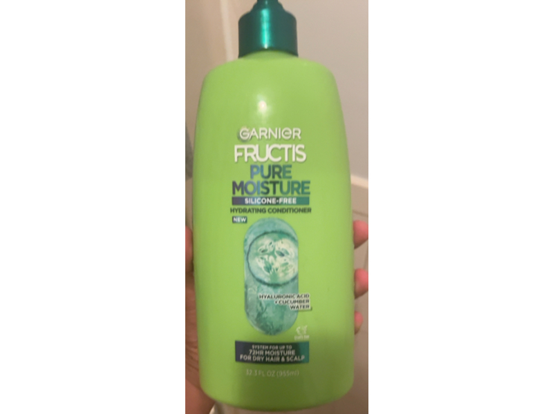 Garnier Fructis Pure Moisture Hydrating Conditioner, Silicon Free, 32.3 fl oz/955 mL