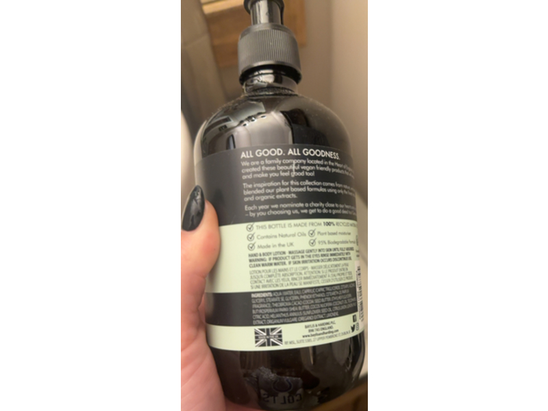 Bayling & Hardling Goodness Natural Hand & Body Lotion, Oud + Cedar & Amber, 16.9 fl oz/500 mL, Pack OF 3