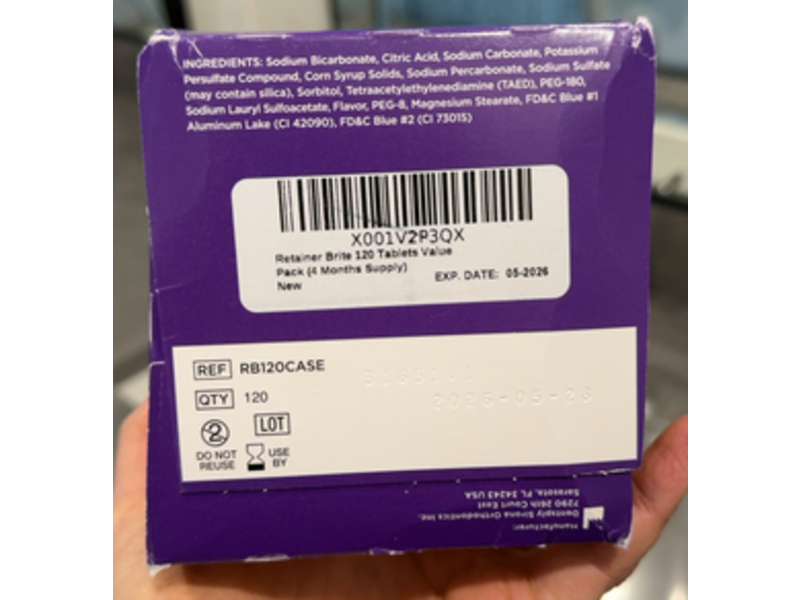 Retainer Brite Cleaning Tablets, 120 Count