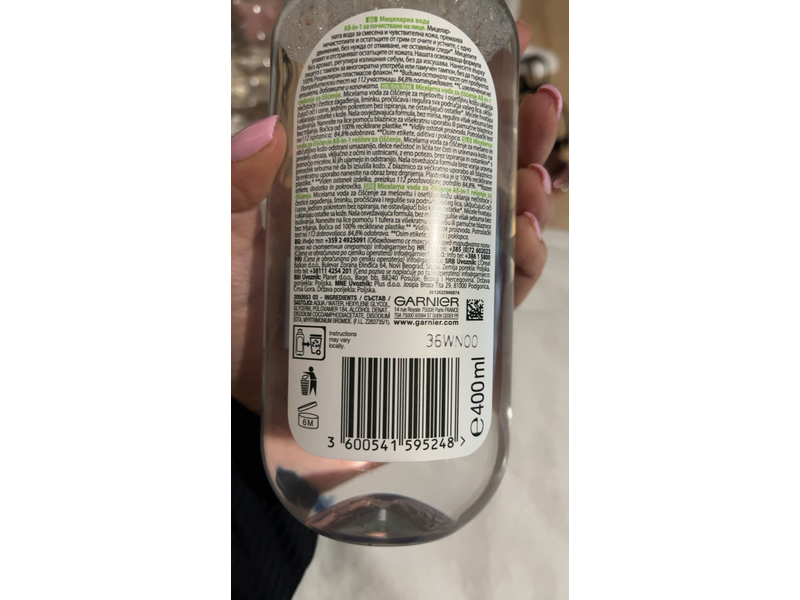 Garnier All-In-1 Micellar Cleansing Water, 400 mL