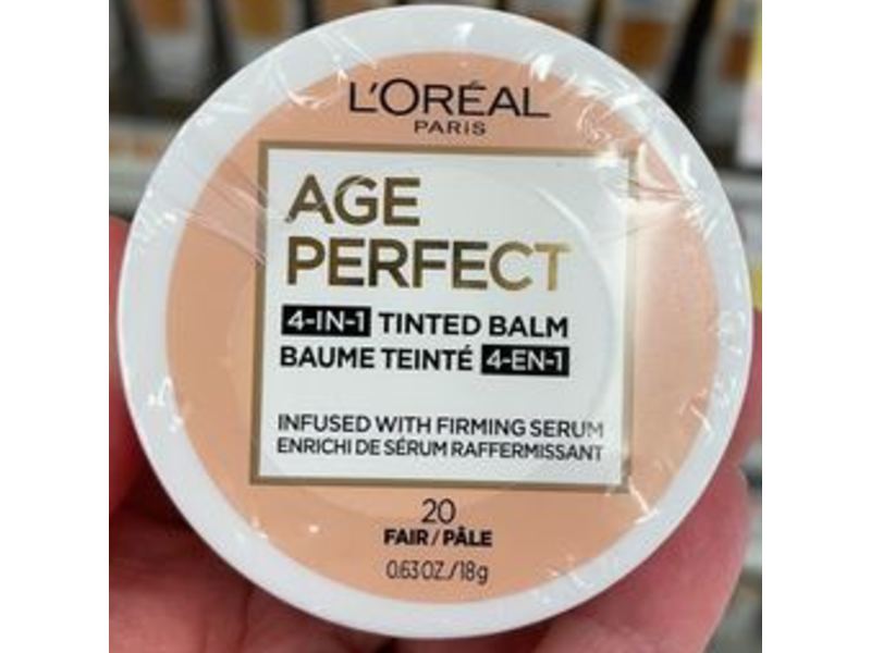 L'Oreal Paris Age Perfect 4-In-1 Tinted Balm, 20 Fair, 0.63 fl oz/18 g