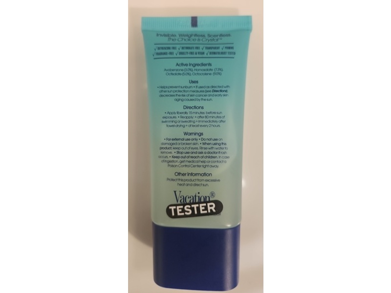 Vacation Crystal Invisible Face Sunscreen Gel, SPF 50, 1.7 fl oz/50 mL