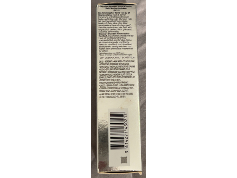 Lancome Paris Teint Idole Ultra Wear Foundation Sunscreen, 005 Beige Ivory, SPF 15, 1.0 fl oz/30 mL