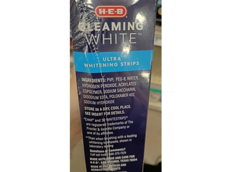 Heb Gleming White Ultra Whitening Strips, 20 Count