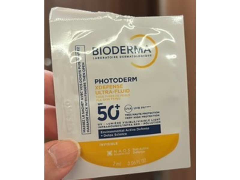 Bioderma Photoderm XDefense Ultra-Fluid, SPF 50 + PA++++, 0.06 fl oz/2 mL