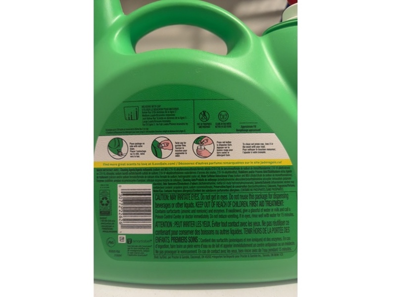 Gain Original Liquid Laundry Detergent, Florals & Citrus Sunshine, 134 Loads, 177 fl oz/5.23 L