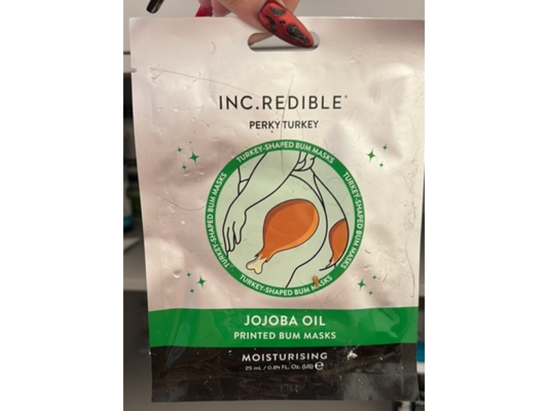 INC.Redible Perky Turkey Moisturizing Bum Masks, Jojoba Oil, 0.84 fl oz/25 mL, 1 Pair