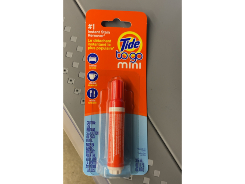 Tide To Go Mini Instant Stain Remover, 0.11 fl oz/3.5 mL