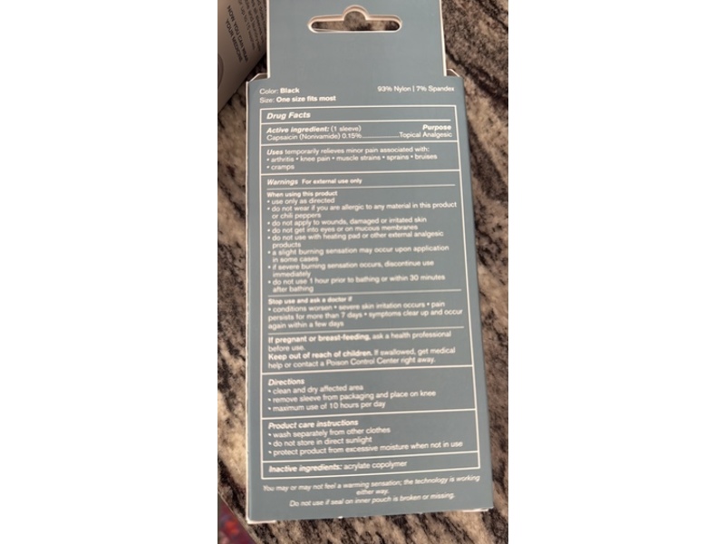 Nufabx Medcine Infused Knee Sleeve, 1 Count