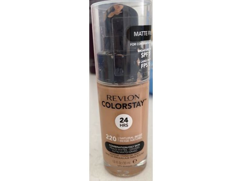 Revlon Color Stay Makeup, SPF 15, 220 Natural Beige,1.0 fl oz/30 mL