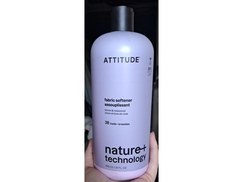 Attitude Fabric Softener, Lemon & Rosewood, 38 Loads, 32 fl oz/950 mL