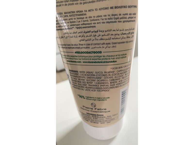 Klorane Nourishing & Repairing Conditioner, 6.7 fl oz/200 mL