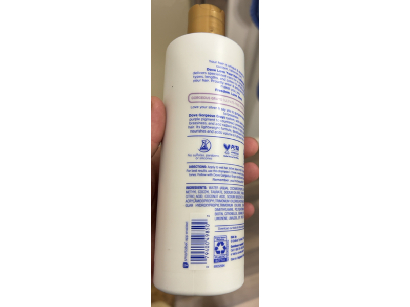Dove Love Your Silver Purple Shampoo, 13.5 fl oz/400 mL ...