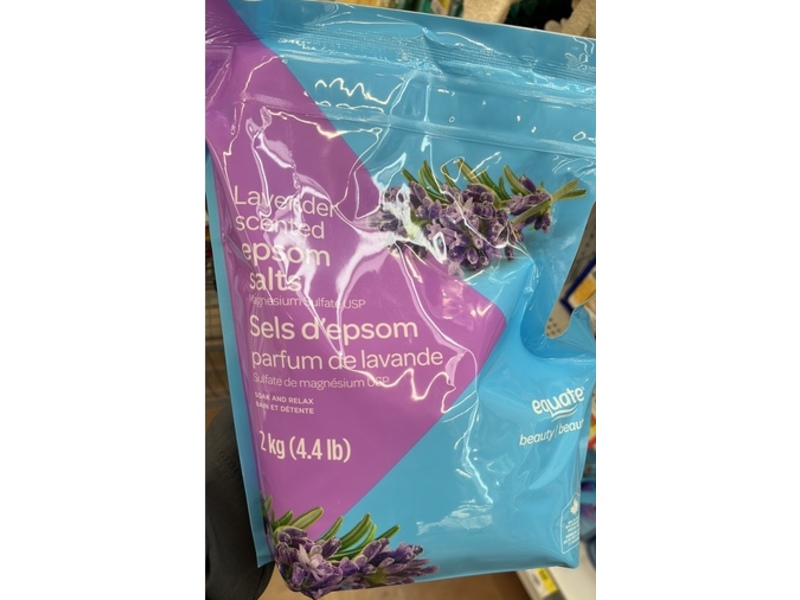 Equate Beauty Scented Epsom Salts, Lavender, 2 kg