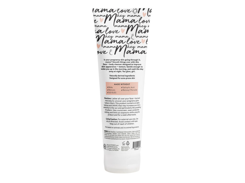 Honest Mama's Gotta Glow Face + Body Wash, Unscented, 8 fl oz/236 mL