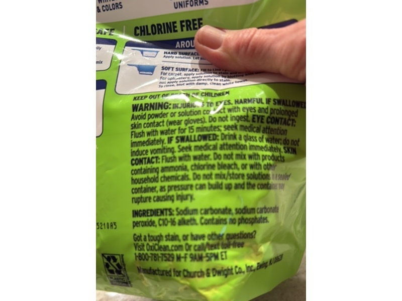 OxiClean Triple Action Free Versatile Stain Remover Powder, 1.81 kg