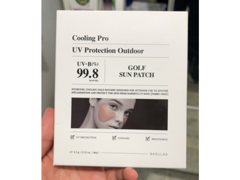 Barulab Cooling Pro Uv Protection Odor Golf Sun Patch, 0.12 oz/3.5 g
