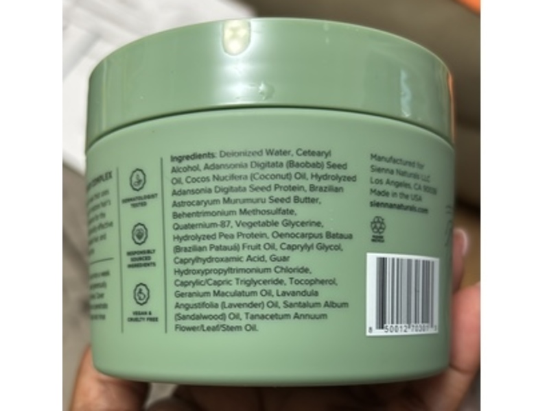 Sienna Naturals Plant Power Repair Mask, 9 fl oz/266 mL